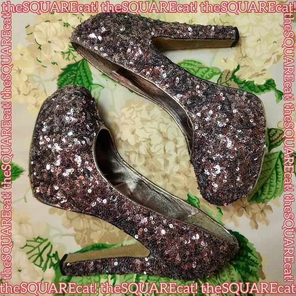 ✨ STEVE MADDEN 🌌 pinup sequins sparkles princess barbie platform high heels!🖤 - Picture 3 of 14